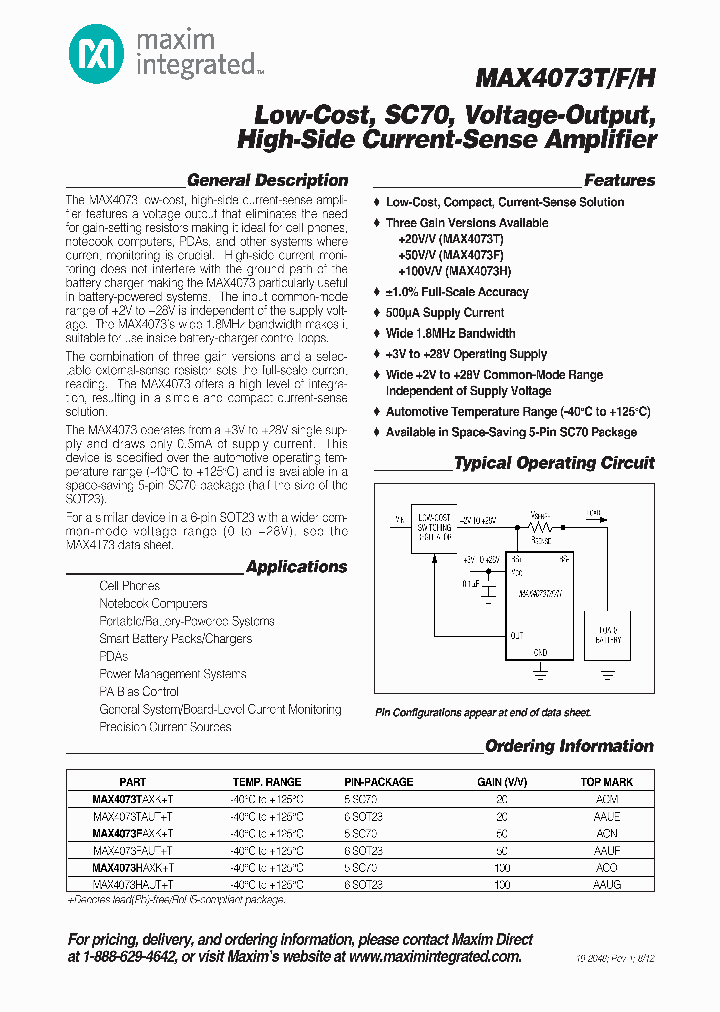 MAX4073F12_5380952.PDF Datasheet