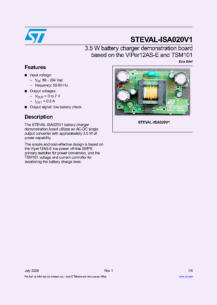 STEVAL-ISA020V1_5385448.PDF Datasheet