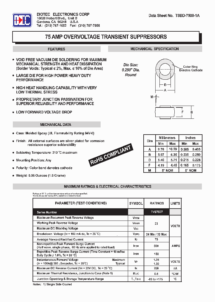 TSBD-7500-1A_5390779.PDF Datasheet