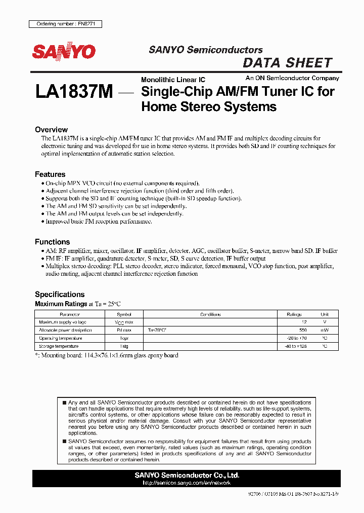 LA1837M_5390949.PDF Datasheet