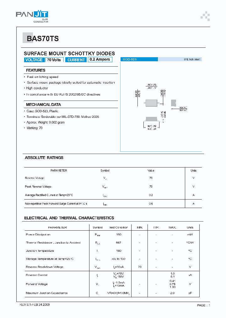 BAS70TS_5391115.PDF Datasheet