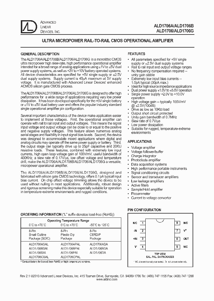 ALD1706BDA_5391227.PDF Datasheet