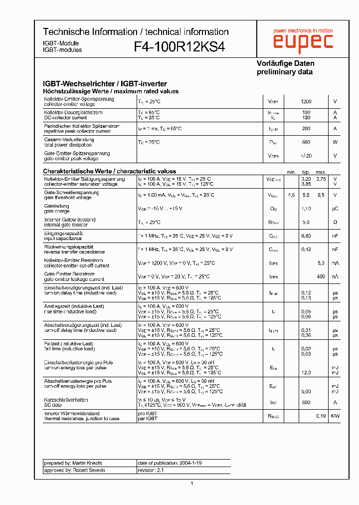DBF4100R12KS421_5391832.PDF Datasheet