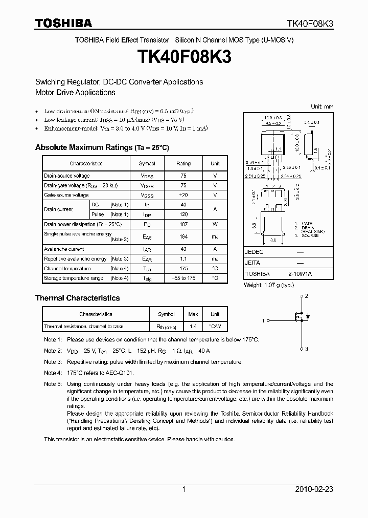 TK40F08K3_5393292.PDF Datasheet