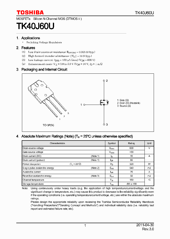 TK40J60U_5393294.PDF Datasheet