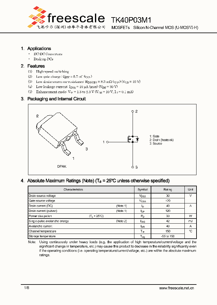 TK40P03M1_5393296.PDF Datasheet