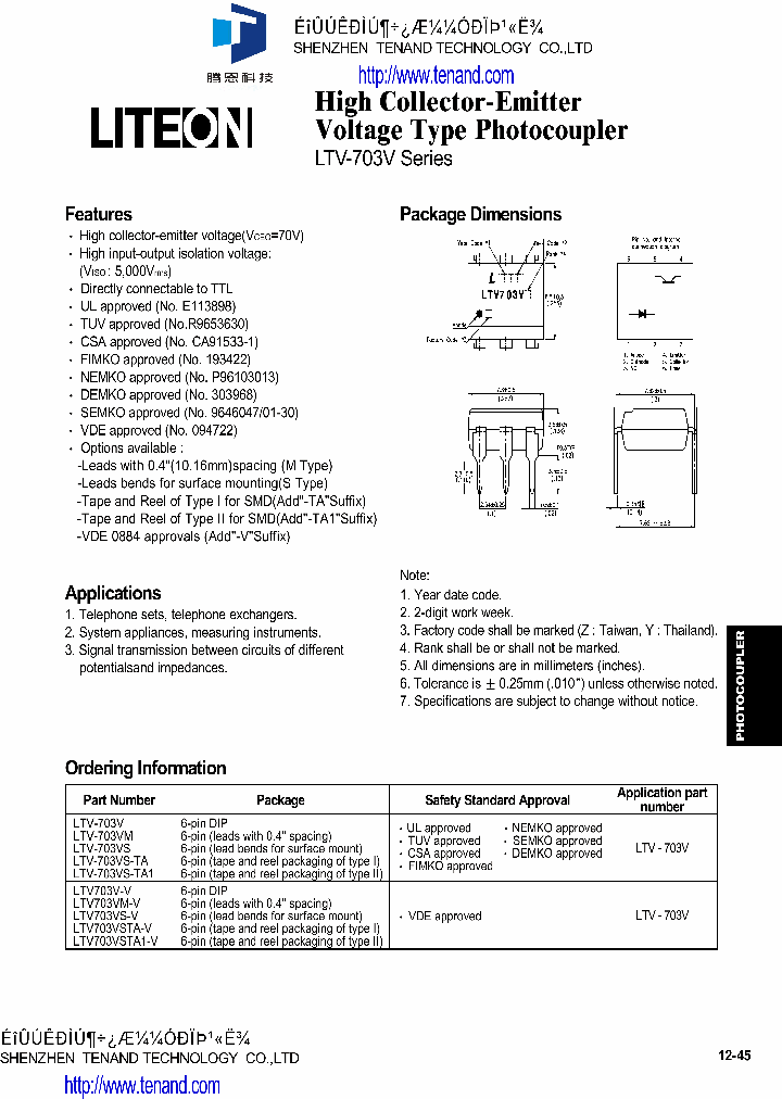 LTV-703VS-TA_5399956.PDF Datasheet