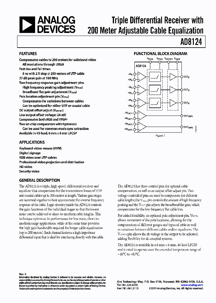 AD8124_5402340.PDF Datasheet