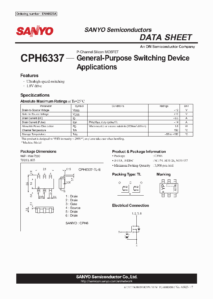 ENA0923A_5403817.PDF Datasheet