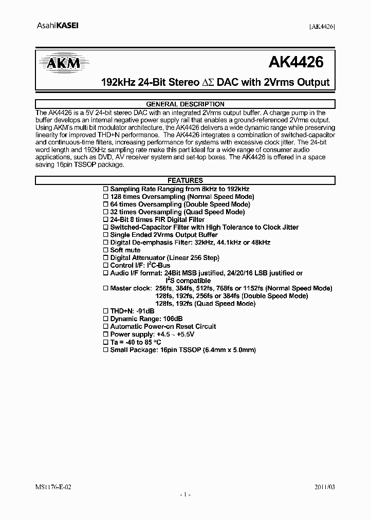 AKD4426_5407329.PDF Datasheet