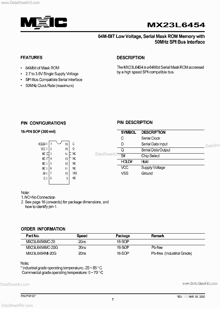 MX23L6454_5414811.PDF Datasheet