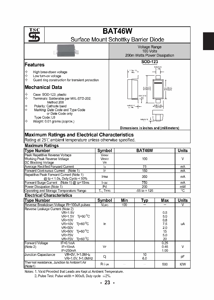 BAT46W_5415101.PDF Datasheet