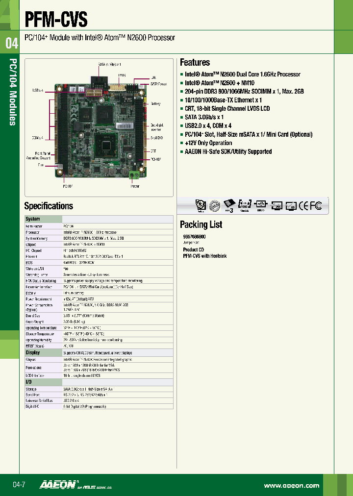 PFM-CVS_5417788.PDF Datasheet