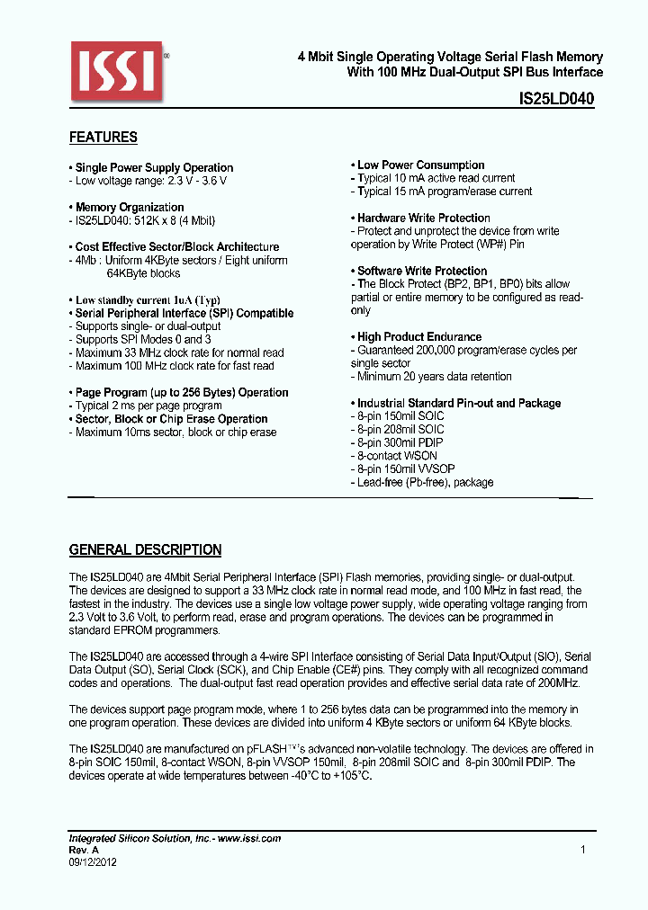IS25LD040_5417968.PDF Datasheet
