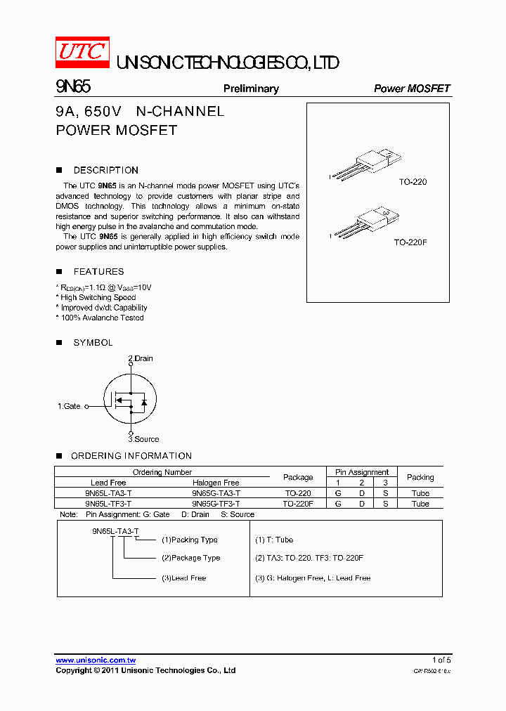 9N65_5419672.PDF Datasheet