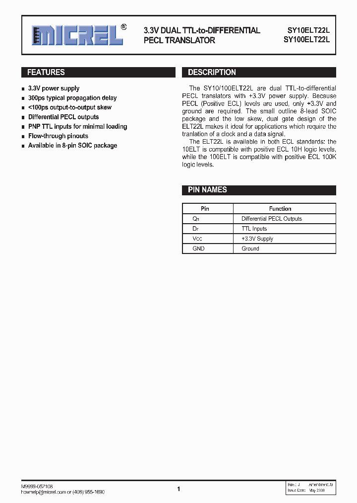 SY10ELT22L08_5421171.PDF Datasheet