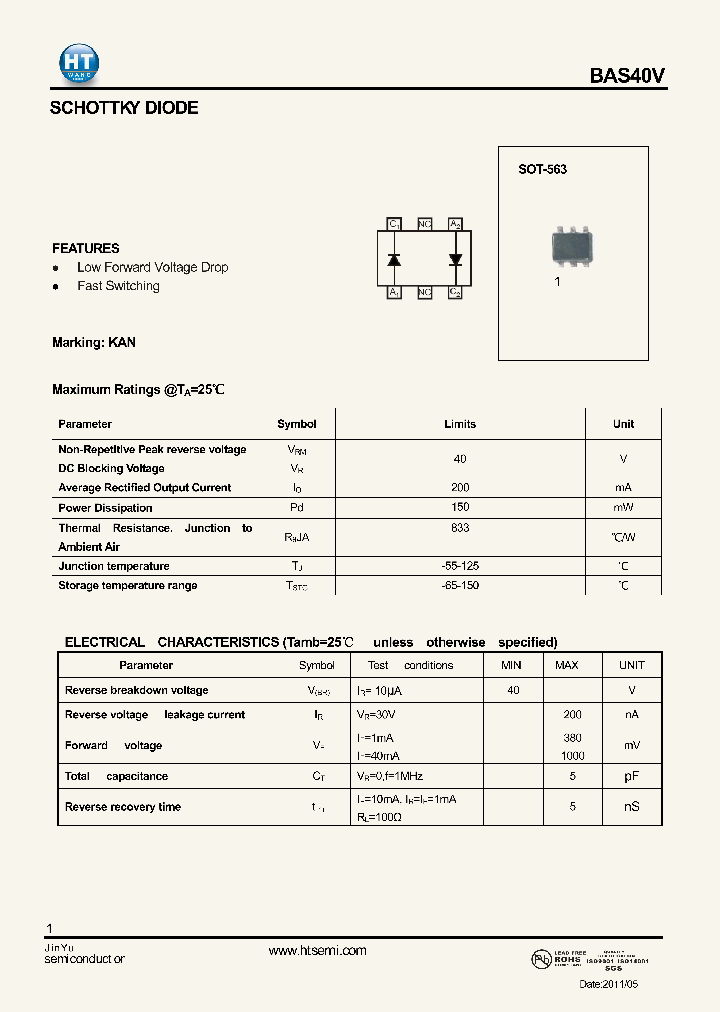 BAS40V_5421943.PDF Datasheet