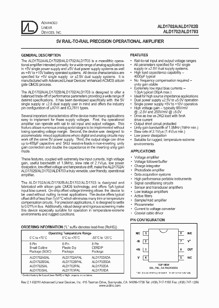 ALD1703PAL_5424448.PDF Datasheet