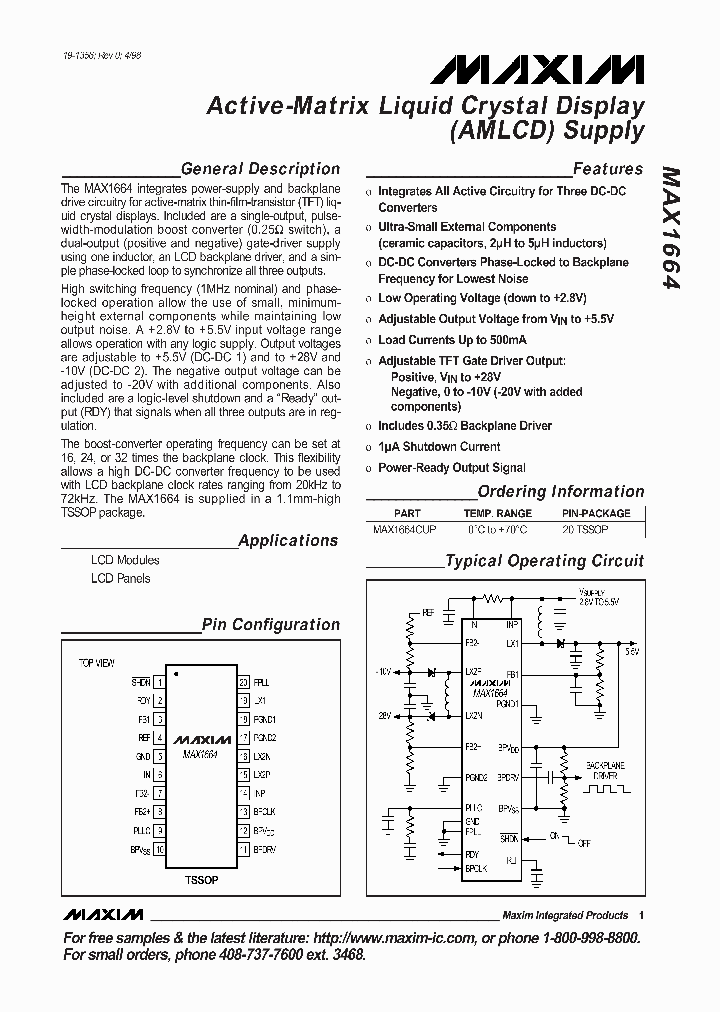 MAX1664EUP_5424250.PDF Datasheet