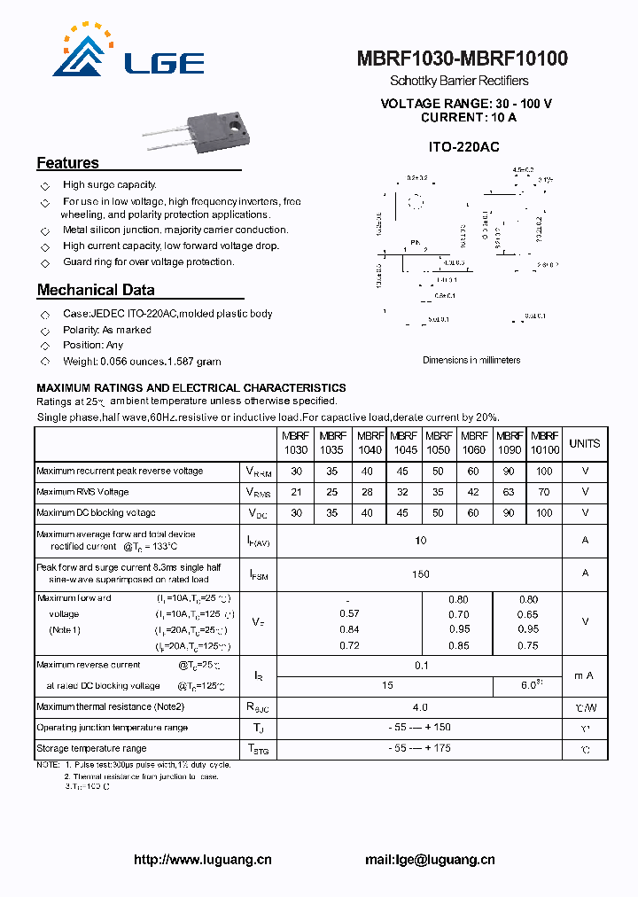 MBRF1045_5428173.PDF Datasheet