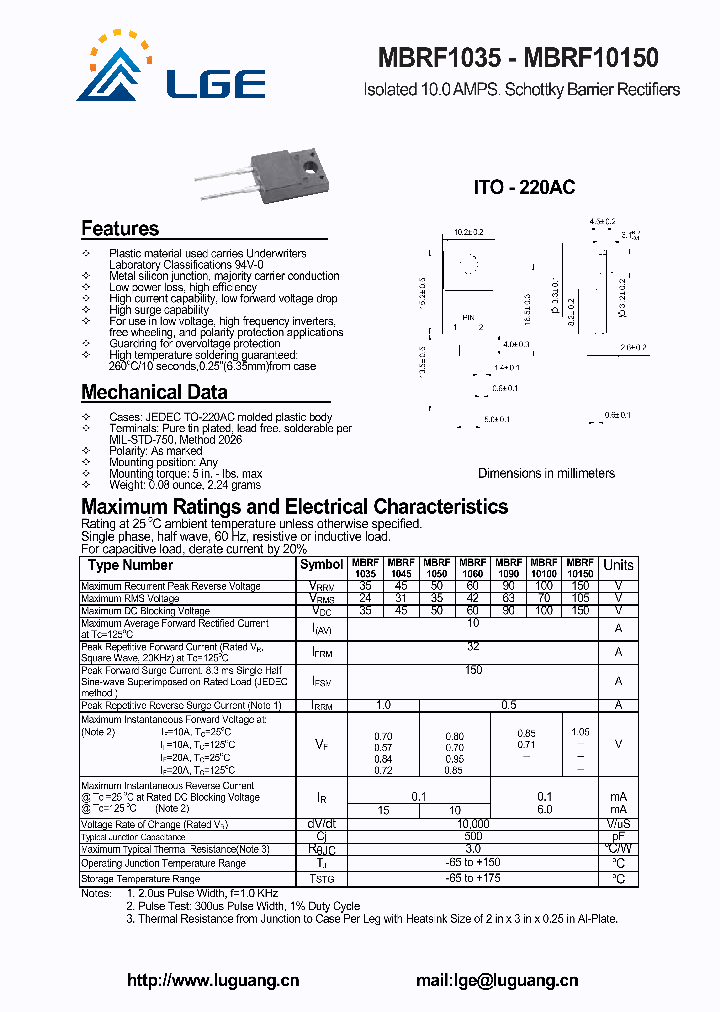 MBRF1045_5428174.PDF Datasheet