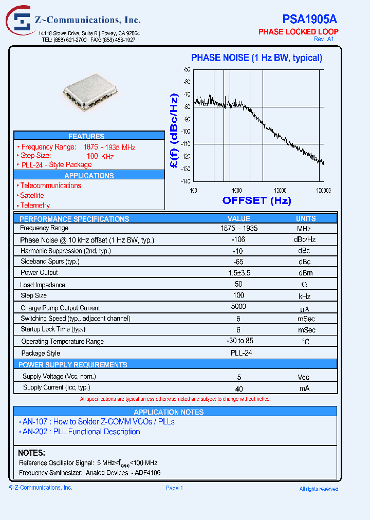 PSA1905A10_5428318.PDF Datasheet