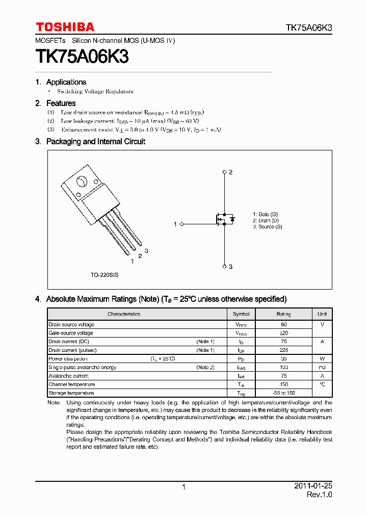 TK75A06K3_5429927.PDF Datasheet