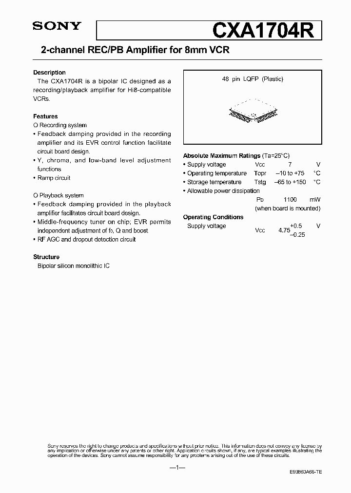 CXA1704R_5438547.PDF Datasheet