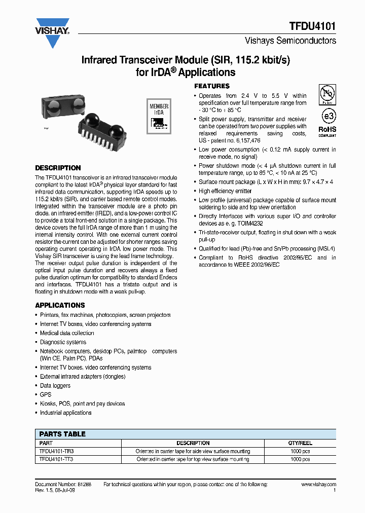 TFDU410109_5438312.PDF Datasheet