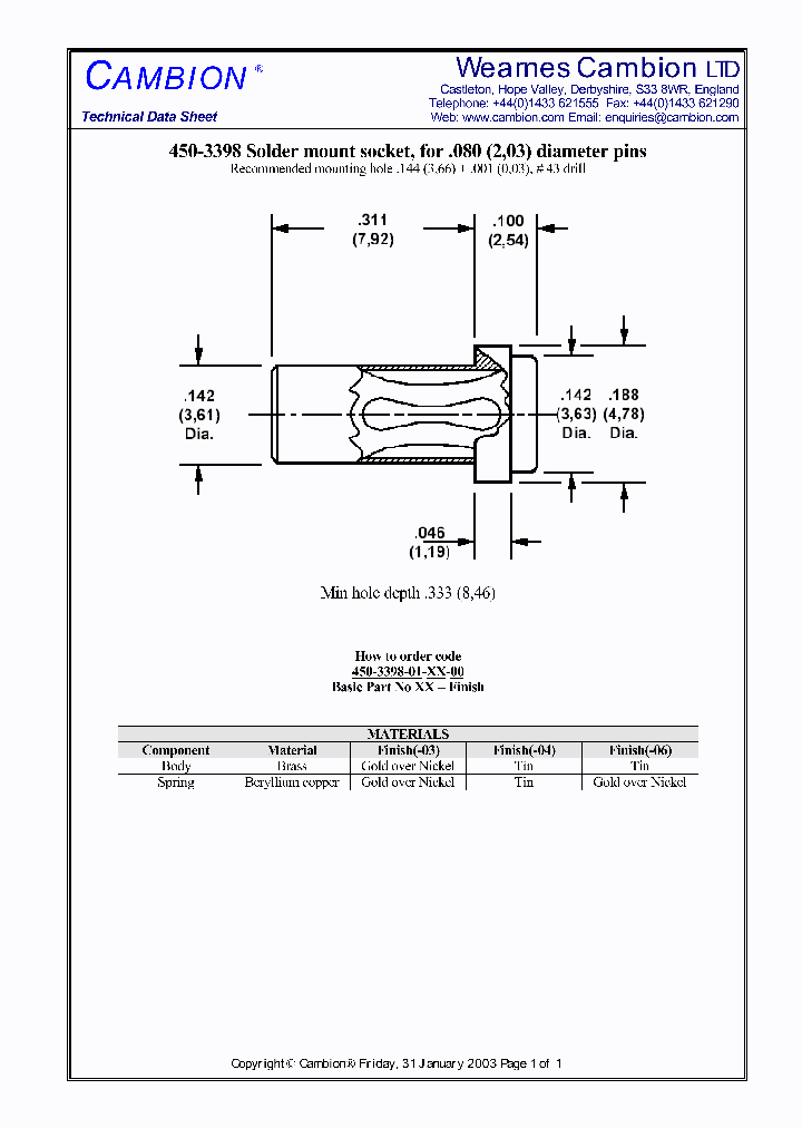 450-3398_5464987.PDF Datasheet