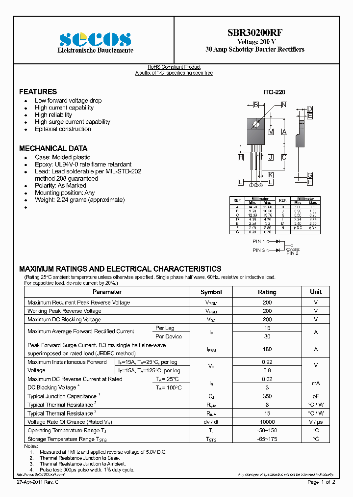 SBR30200RF_5467515.PDF Datasheet
