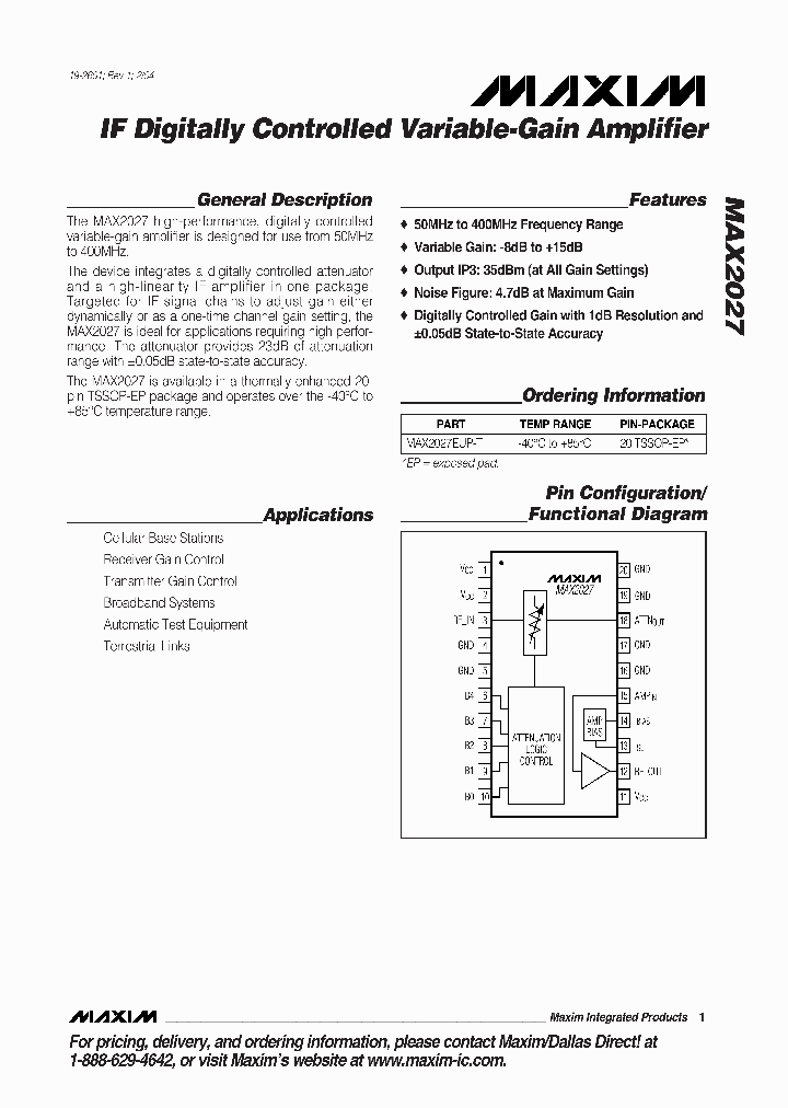 MAX2027EUPTD_5478752.PDF Datasheet