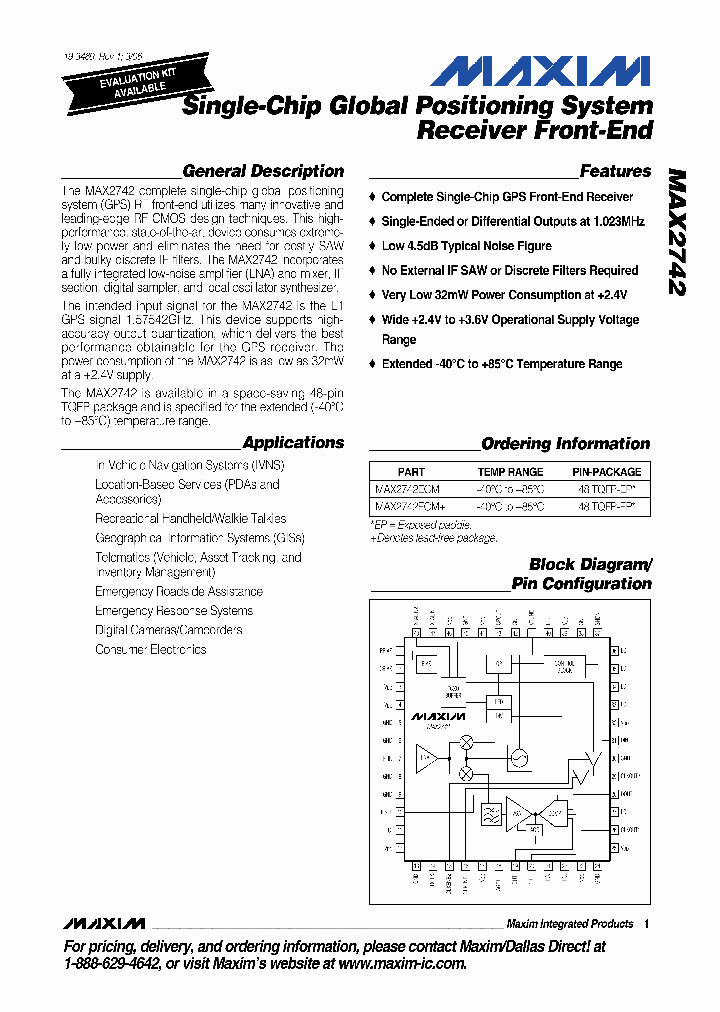 MAX2742ECMTD_5478756.PDF Datasheet