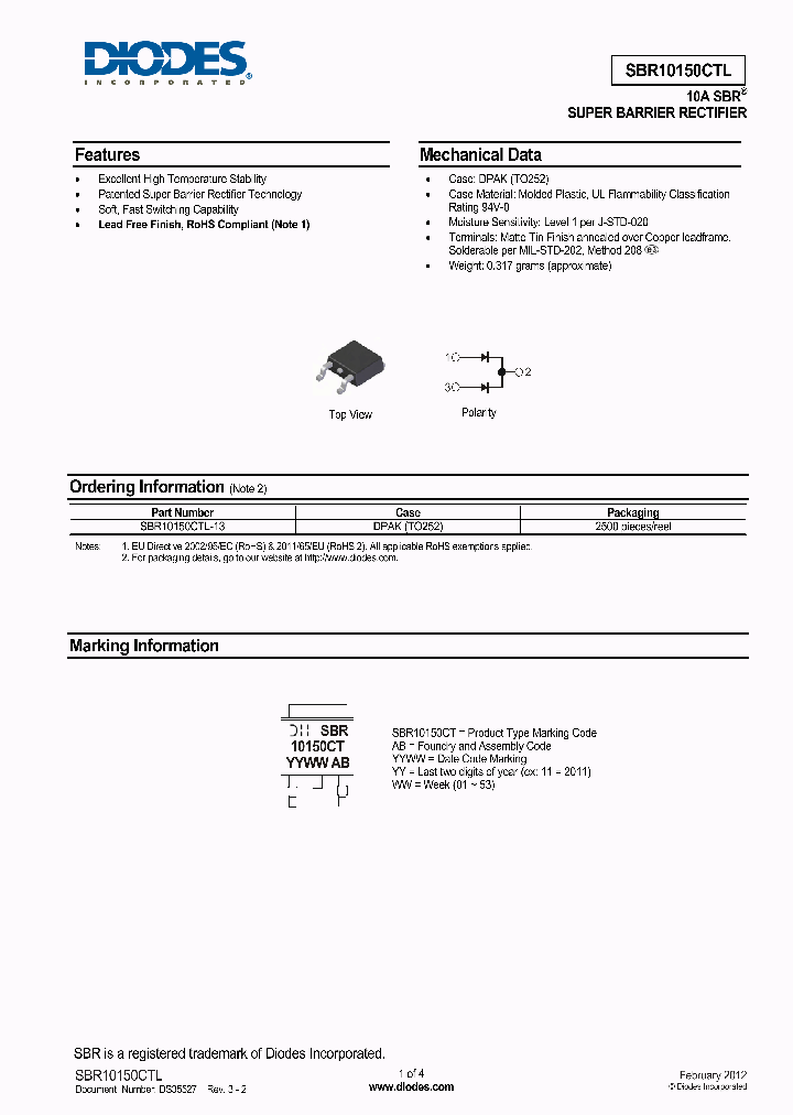 SBR10150CTL-13_5481227.PDF Datasheet