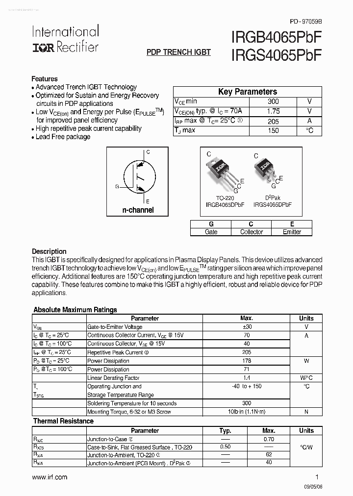 IRGS4065PBF_5494231.PDF Datasheet