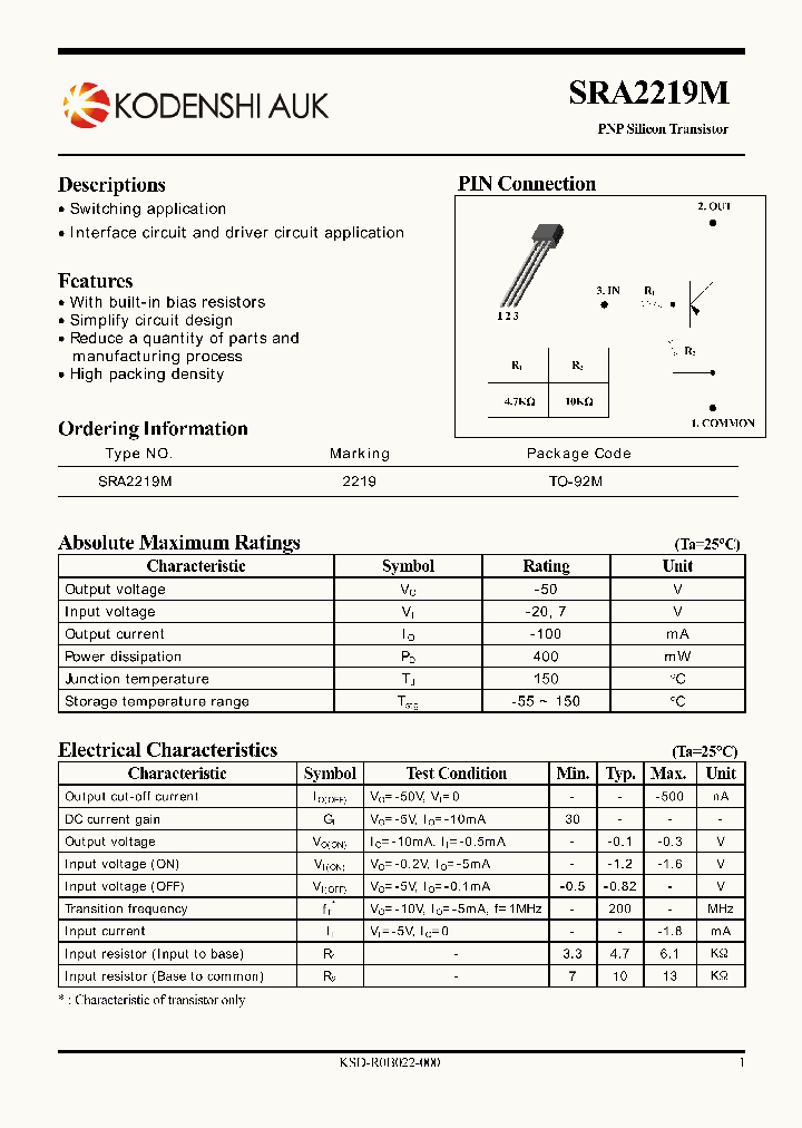 SRA2219M_5501837.PDF Datasheet