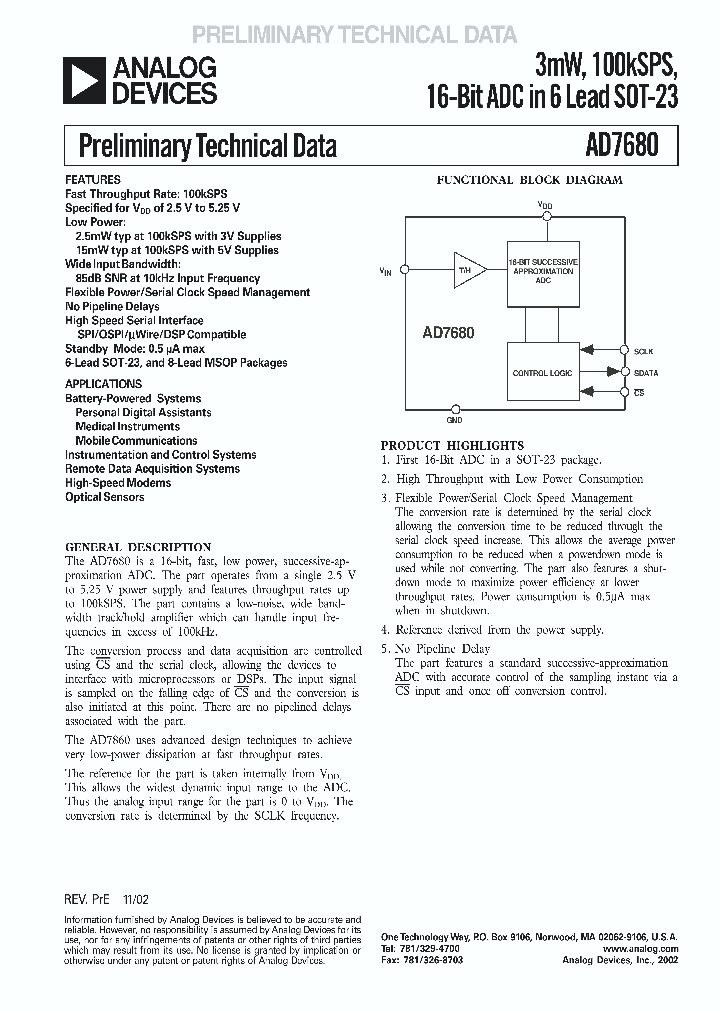 AD7680_5504295.PDF Datasheet
