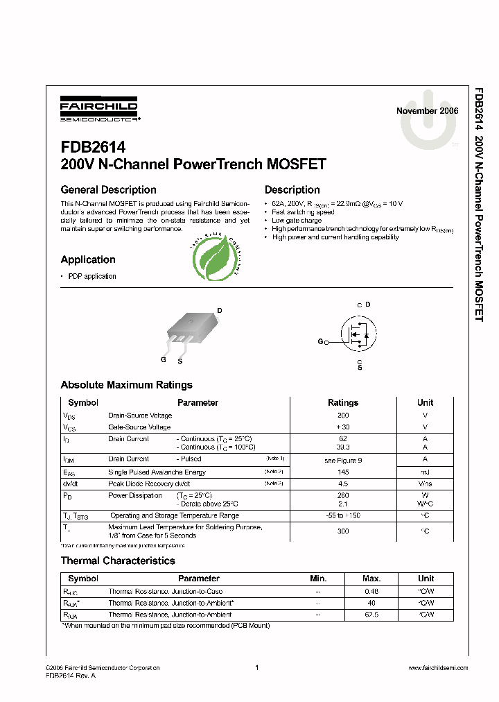 FDB2614_5504550.PDF Datasheet