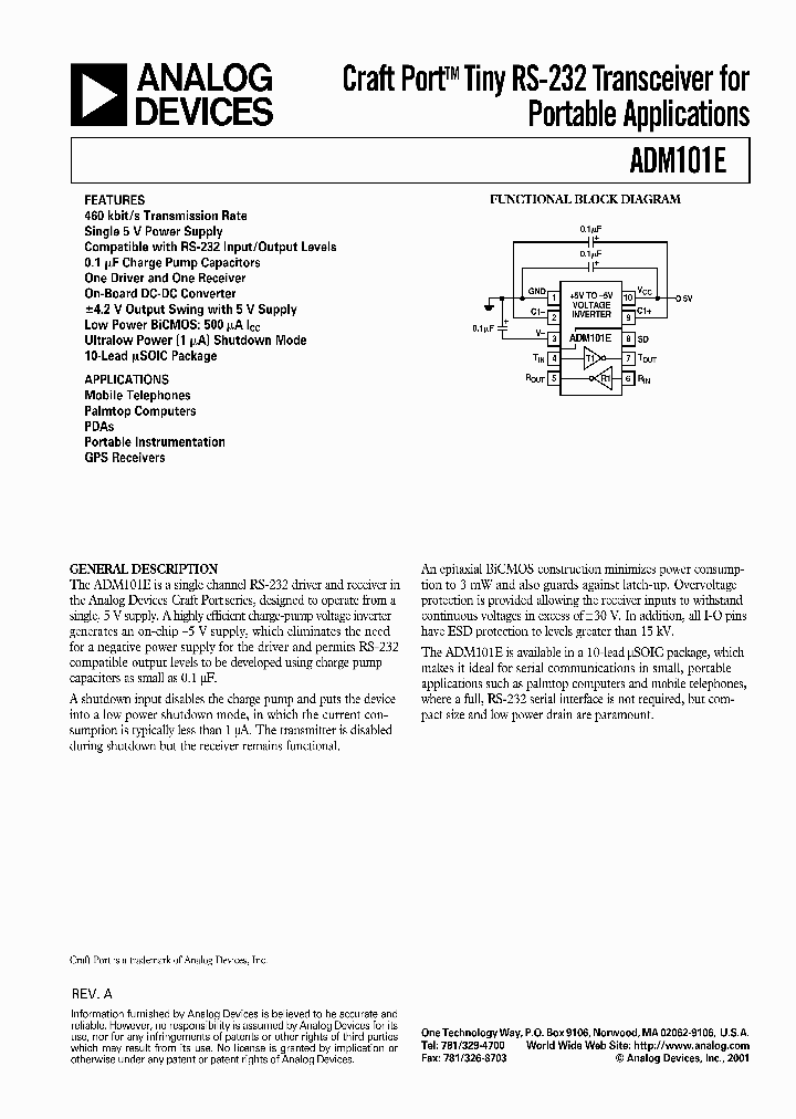 ADM101E_5507996.PDF Datasheet