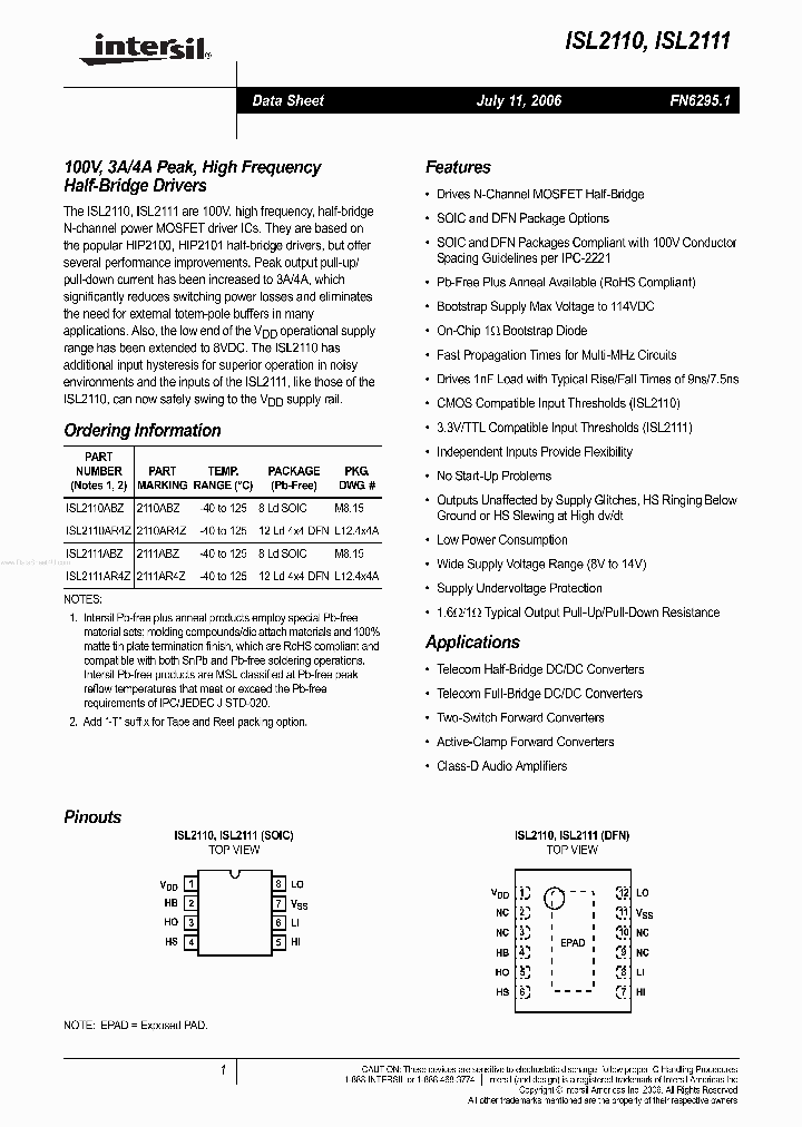 ISL2111_5511316.PDF Datasheet