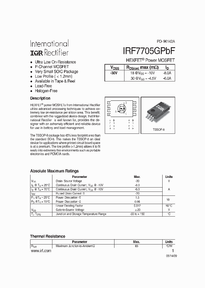 IRF7705GPBF_5517965.PDF Datasheet