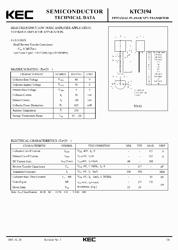KTC3194_5519975.PDF Datasheet