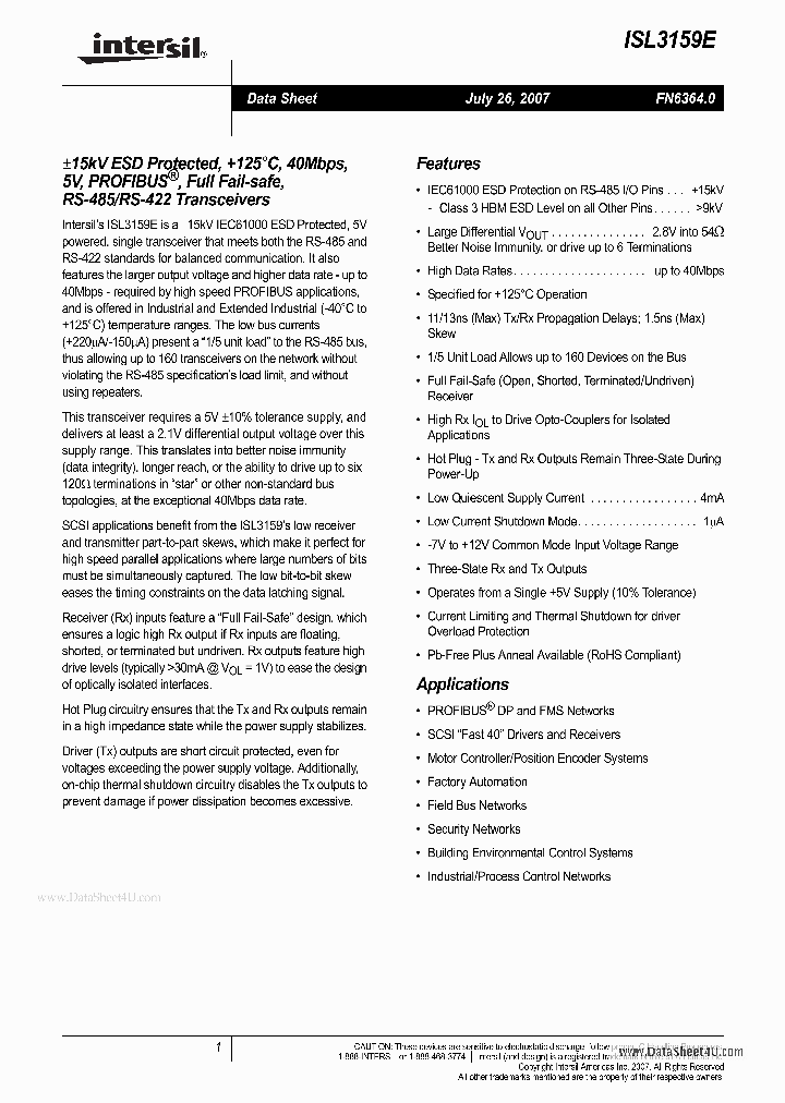 ISL3159E_5524085.PDF Datasheet