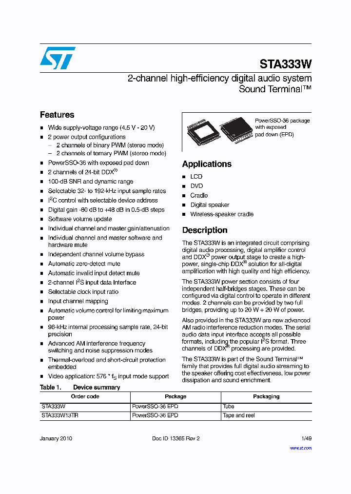 STA333W10_5524868.PDF Datasheet