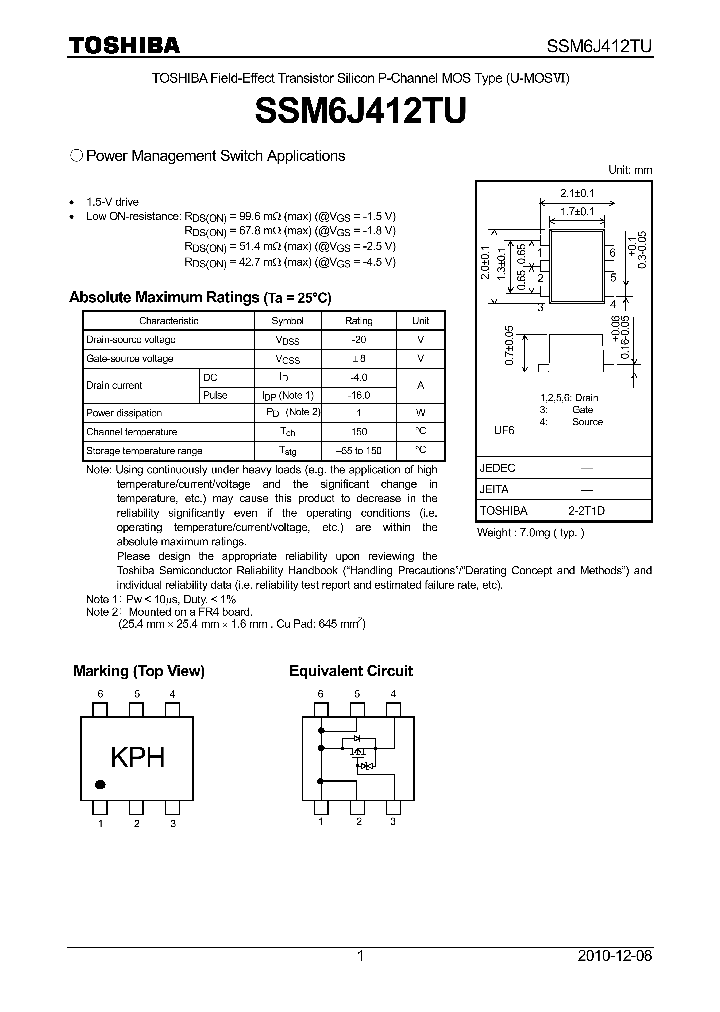SSM6J412TU_5524711.PDF Datasheet