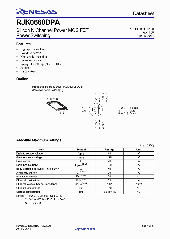 RJK0660DPA_5525118.PDF Datasheet