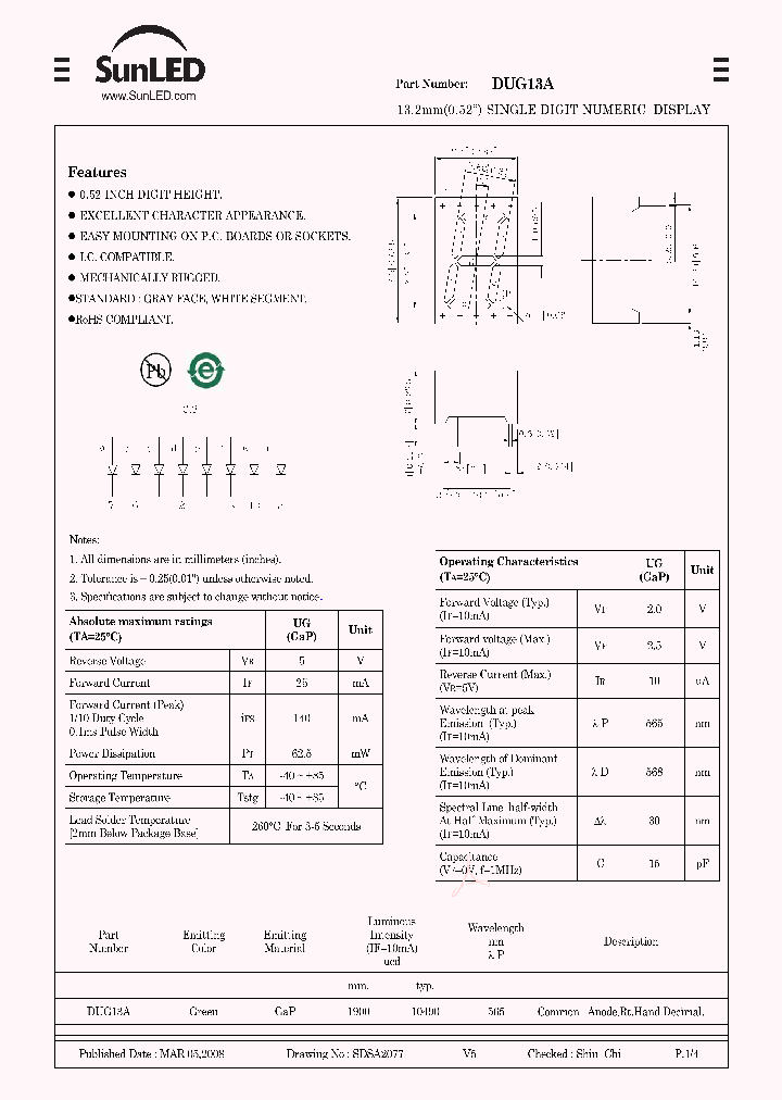 DUG13A_5539675.PDF Datasheet