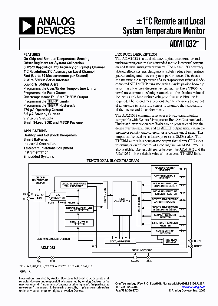 ADM1032_5547439.PDF Datasheet