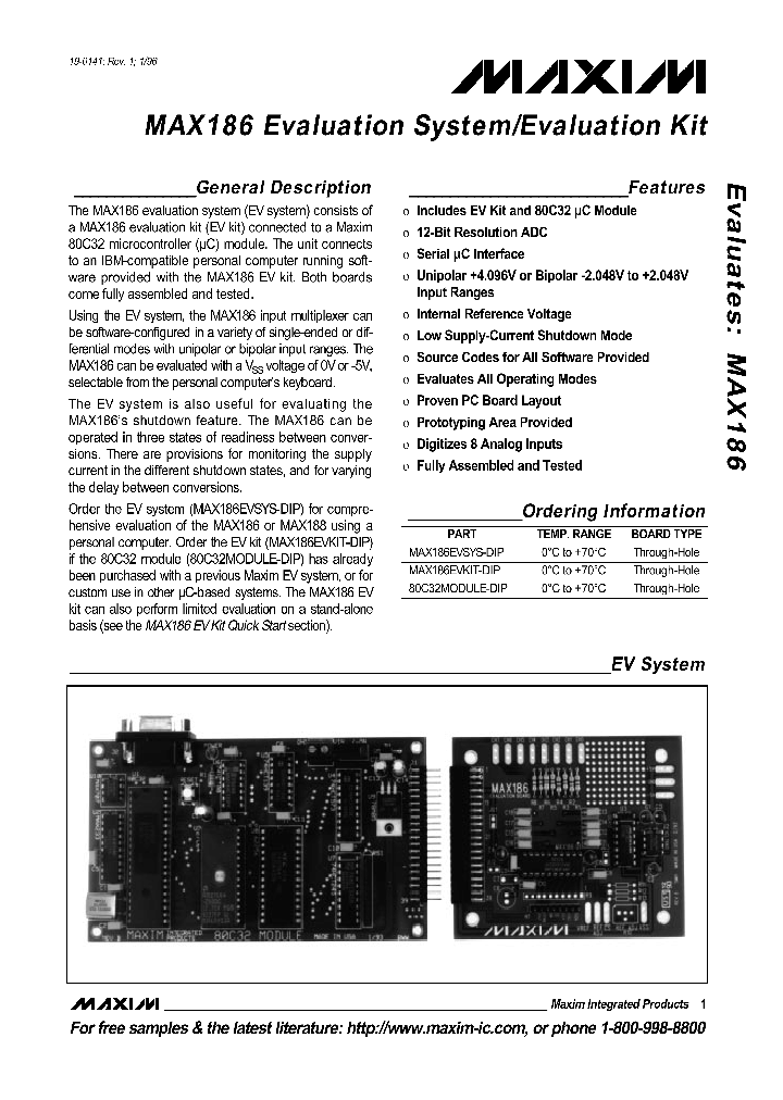 MAX186EVKIT_5548992.PDF Datasheet