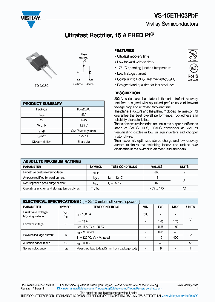 15ETH03PBF11_5552411.PDF Datasheet